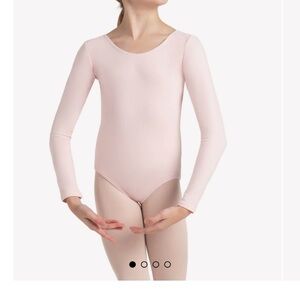 NWT Capezio Pink Long Sleeve Leotard